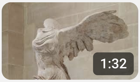 Winged Victory of Samothrace statue in the Louvre Museum